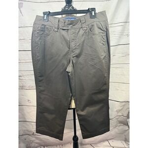 Bandolino‎ Blue Women's Brown Capri Pants Size 12 Cotton Blend Stretch